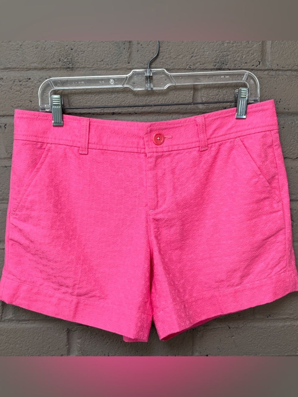 Lilly Pulitzer Hot Pink Floral Textured shorts 6